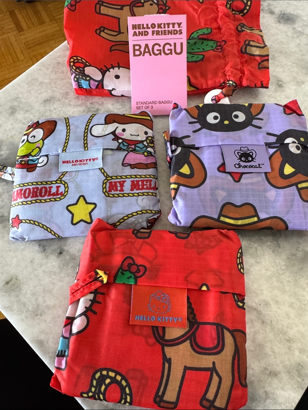 Hello Kitty And Friends BAGGU Set of 3